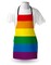 Ambesonne Pride Apron, Horizontal Rainbow Colored Flag of Gay Parade Freedom Equality Love Passion Theme, Unisex Kitchen Bib with Adjustable Neck for Cooking Gardening, Adult Size, Multicolor